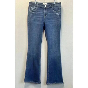Jordache Women's Mid Rise Bootcut Jeans Size 10 Dark Wash Stretch Y2K Blue Denim